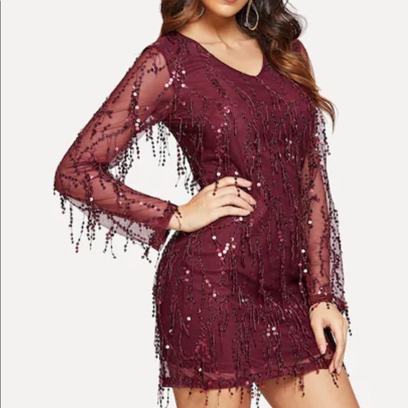 Maroon dress mini